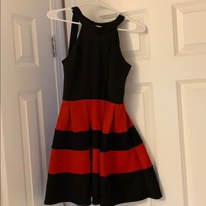 Red and Black striped dress